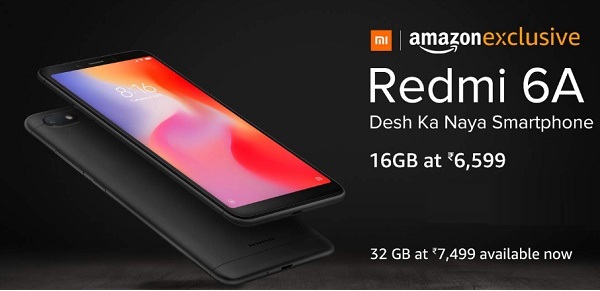 India Desire : Buy Redmi 6A From Amazon At Rs 5999 Price [Prepaid Order]